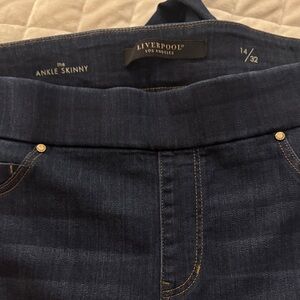 Liverpool Women's Deep Indigo Ankle Skinny Jeans